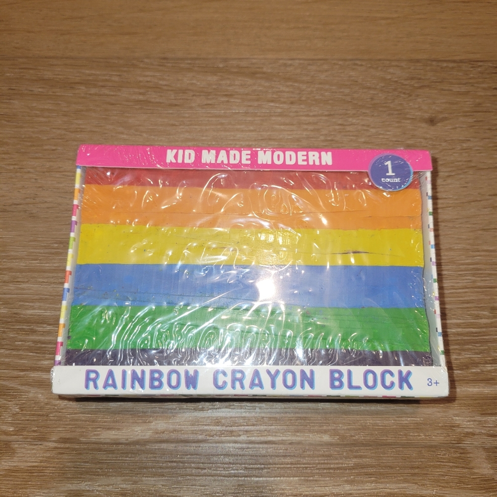 Kid Made Modern Rainbow Block Crayon (1 Piece) New